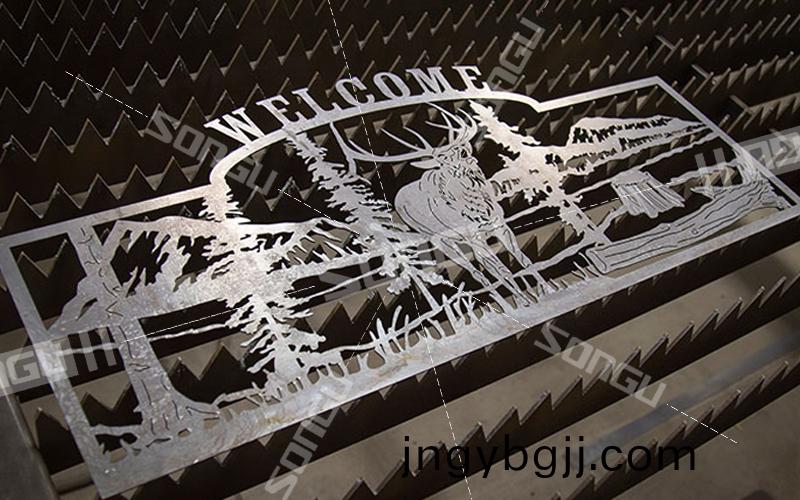 大功率光(guang)纖激光切割(ge)機切割(ge)樣品